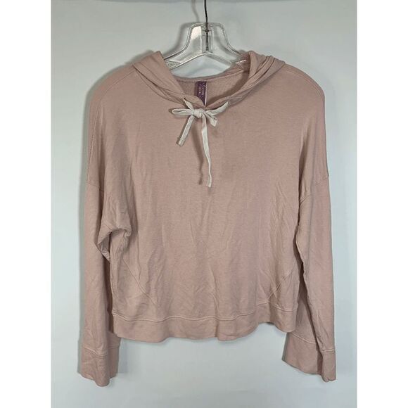 Adore Me Women's Long Sleeve Drawstring Pullover Hooded Sweatshirt Pink Small - Picture 1 of 6